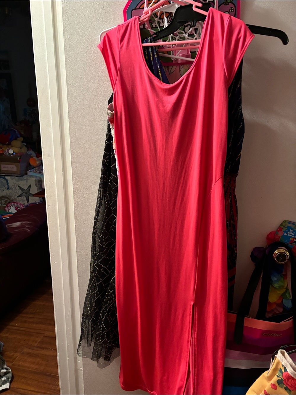 Body Central Hot Pink Maxi Dress
